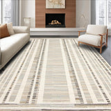 Ultra Soft Area Rug, Non Slip, Stain Resistant, Washable Area Rugs for Living Room, Bedroom, Charming Cottage-Inspired Geometric Motif(Beige)
