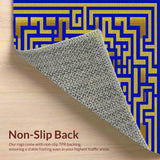 Ultra Soft Area Rug, Non Slip, Stain Resistant, Washable Area Rugs for Living Room, Bedroom, Classic Pattern Office Study Area Rug 5x7ft(Gold)