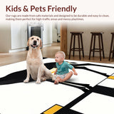 Ultra Soft Area Rug, Non Slip, Stain Resistant, Washable Area Rugs for Living Room, Bedroom, Stylish Earthy Tones with Animal Themes(Black)