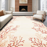 Ultra Soft Area Rug, Non Slip, Stain Resistant, Washable Area Rugs for Living Room, Bedroom, Premium Coral Velvet Floor Mat for Babies – Non Toxic Comfy Play Area(Beige)