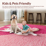 Ultra Soft Area Rug, Non Slip, Stain Resistant, Washable Area Rugs for Living Room, Bedroom, Cute Pink Cat Rug for Kids Bedroom(Pink)