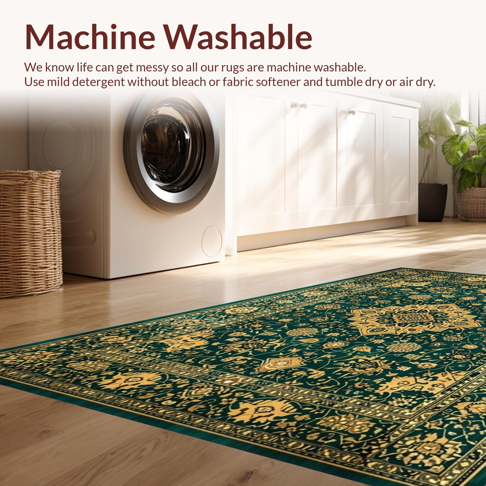 Chic Subtle Floral Medallion Style Rug – ODIKA