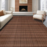 Ultra Soft Area Rug, Non Slip, Stain Resistant, Washable Area Rugs for Living Room, Bedroom, Rustic Earthy Waffle Aesthetic(Brown)