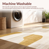 Modern Beige Area Abstract Geometry(Beige)