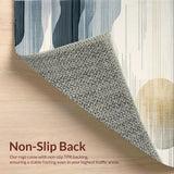 Ultra Soft Area Rug, Non Slip, Stain Resistant, Washable Area Rugs for Living Room, Bedroom, Chic Neutral Geometric Texture(Gray)