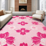 Ultra Soft Area Rug, Non Slip, Stain Resistant, Washable Area Rugs for Living Room, Bedroom, Lively Pink Nature Inspired Theme(Pink)