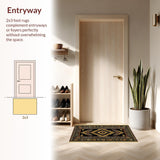 Elegant Earthy Colorful Medallion(Black)