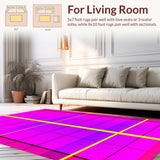 Ultra Soft Area Rug, Non Slip, Stain Resistant, Washable Area Rugs for Living Room, Bedroom, Radiant Playful Color Splash(Pink)