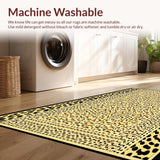 Ultra Soft Area Rug, Non Slip, Stain Resistant, Washable Area Rugs for Living Room, Bedroom, Elegant Earthy Leopard Motif(Beige)