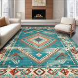 Eclectic Earthy Geometric Arrangement(Blue)