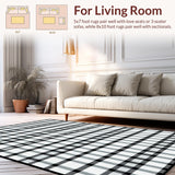 Cozy Reversible Plaid Mat(Black)