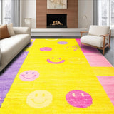 Ultra Soft Area Rug, Non Slip, Stain Resistant, Washable Area Rugs for Living Room, Bedroom, Vibrant Rainbow Notebook Aesthetic(Yellow)