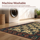 Ultra Soft Area Rug, Non Slip, Stain Resistant, Washable Area Rugs for Living Room, Bedroom, Western Hunting Theme Cabin Area Rug Washable(Beige)