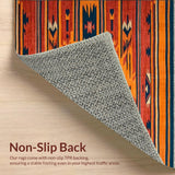 Ultra Soft Area Rug, Non Slip, Stain Resistant, Washable Area Rugs for Living Room, Bedroom, Luxurious Color Block Design(Orange)