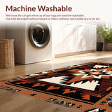 Ultra Soft Area Rug, Non Slip, Stain Resistant, Washable Area Rugs for Living Room, Bedroom, Western Non-Slip Standing Mat for Rustic Decor(Brown)