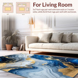 Elegant Wavy Marble Aesthetic(Blue)