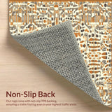 Beige Runner Featuring Geometric Spotted Inspired by Antelope Prints(Brown)