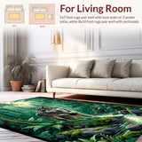 Intricate Forest Scene Print(Green)