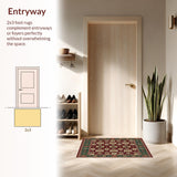 Ultra Soft Area Rug, Non Slip, Stain Resistant, Washable Area Rugs for Living Room, Bedroom, Non Slip Floor(Red)
