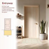 Ultra Soft Area Rug, Non Slip, Stain Resistant, Washable Area Rugs for Living Room, Bedroom, Neutral Bathroom(Beige)