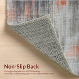 Ultra Soft Area Rug, Non Slip, Stain Resistant, Washable Area Rugs for Living Room, Bedroom, Rustic Minimalist Pattern Exploration(Gray)