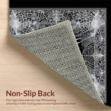 Ultra Soft Area Rug, Non Slip, Stain Resistant, Washable Area Rugs for Living Room, Bedroom, Spooky Spider Web Area Rug(Black)