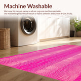 Ultra Soft Area Rug, Non Slip, Stain Resistant, Washable Area Rugs for Living Room, Bedroom, Chic Lighthearted Animal Print(Pink)