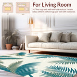 Contemporary Aqua Nature Print(Ivory)