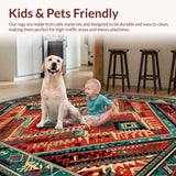 Chic Cream Geometric Play(Red)