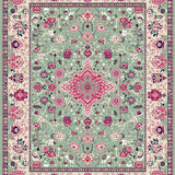 Ultra Soft Area Rug, Non Slip, Stain Resistant, Washable Area Rugs for Living Room, Bedroom, Timeless Floral Patterned Charm(Gray)