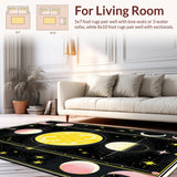 Eclectic Celestial Floral Motif(Black)