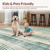 Black and White Striped Machine Digital Print(Beige)