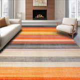 Ultra Soft Area Rug, Non Slip, Stain Resistant, Washable Area Rugs for Living Room, Bedroom, Chic Minimalist Tassel Accents(Orange)