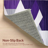 Ultra Soft Area Rug, Non Slip, Stain Resistant, Washable Area Rugs for Living Room, Bedroom, Vibrant Minimalist Artful Design(Purple)