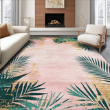 Ultra Soft Area Rug, Non Slip, Stain Resistant, Washable Area Rugs for Living Room, Bedroom, Unique Ethereal Wave Patterns(Pink)