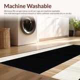Ultra Soft Area Rug, Non Slip, Stain Resistant, Washable Area Rugs for Living Room, Bedroom, Cozy Black Tan Patterned Charm(Black)