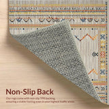 Ultra Soft Area Rug, Non Slip, Stain Resistant, Washable Area Rugs for Living Room, Bedroom, Chic Neutral Braided Visual Harmony(Gray)
