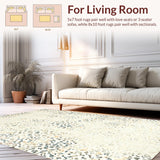 Ultra Soft Area Rug, Non Slip, Stain Resistant, Washable Area Rugs for Living Room, Bedroom, Cozy Textured Cream Shag(Beige)