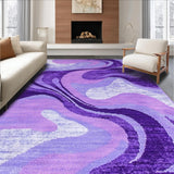 Ultra Soft Area Rug, Non Slip, Stain Resistant, Washable Area Rugs for Living Room, Bedroom, Artistic Fluid Color Blend(Purple)