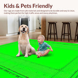 Ultra Soft Area Rug, Non Slip, Stain Resistant, Washable Area Rugs for Living Room, Bedroom, Eclectic Modern Digital Art Pattern(Gray)