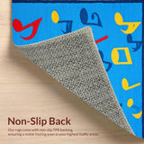 Ultra Soft Area Rug, Non Slip, Stain Resistant, Washable Area Rugs for Living Room, Bedroom, Bright Tonic Visual Ensemble(Blue)