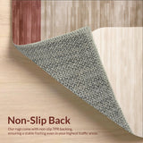 Ultra Soft Area Rug, Non Slip, Stain Resistant, Washable Area Rugs for Living Room, Bedroom, Urban Geometric Area Modern Beige & Burgundy(Beige)