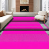 Ultra Soft Area Rug, Non Slip, Stain Resistant, Washable Area Rugs for Living Room, Bedroom, Chic Abstract Color Block Pattern(Pink)