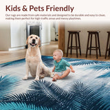 Ultra Soft Area Rug, Non Slip, Stain Resistant, Washable Area Rugs for Living Room, Bedroom, Contemporary Blue Toned Aesthetic(Blue)