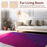 Ultra Soft Area Rug, Non Slip, Stain Resistant, Washable Area Rugs for Living Room, Bedroom, Modern Purple Pink Living Room High Pile Carpet(Purple)