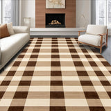Ultra Soft Area Rug, Non Slip, Stain Resistant, Washable Area Rugs for Living Room, Bedroom, Inviting Warm-toned Trellis Visual(Beige)