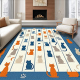 Charming Rustic Cat Illustrations(Blue)