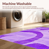 Ultra Soft Area Rug, Non Slip, Stain Resistant, Washable Area Rugs for Living Room, Bedroom, Playful Colorful Shag Elegance(Purple)
