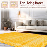 Ultra Soft Area Rug, Non Slip, Stain Resistant, Washable Area Rugs for Living Room, Bedroom, Sunny Warmth Farmhouse Essence(Yellow)