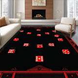 Ultra Soft Area Rug, Non Slip, Stain Resistant, Washable Area Rugs for Living Room, Bedroom, Elegant Minimalist Monochrome Design(Red)